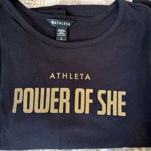 Athleta short sleeve tee celebrating Summer Olympics Gold Women athletes